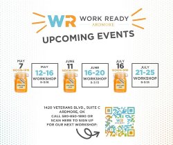 image of upcoming WorkReady Ardmore Events with QR Code
